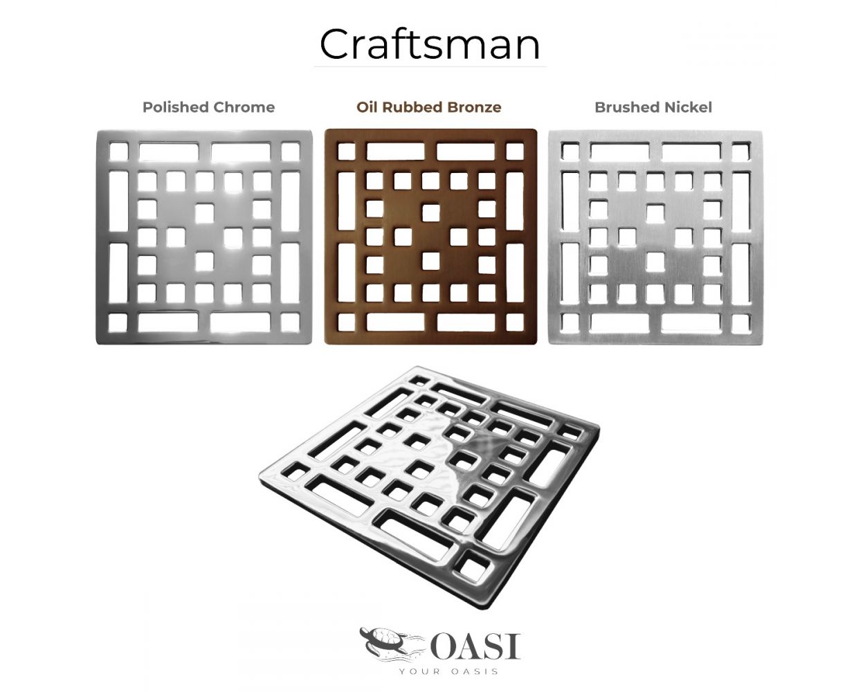 Drain Grates for a Square Shower Drain