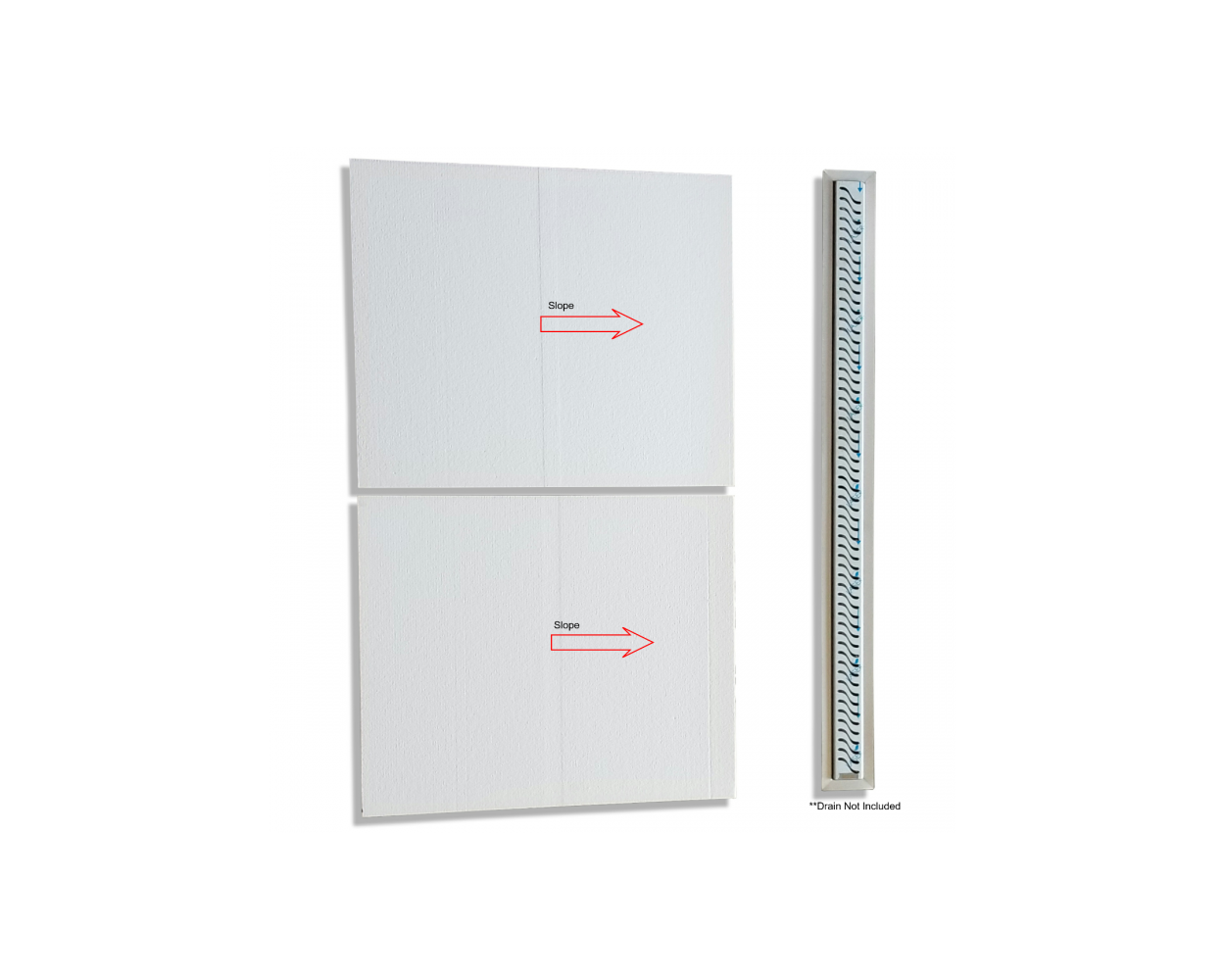 Curbless Shower Pan Tray for Linear Drains
