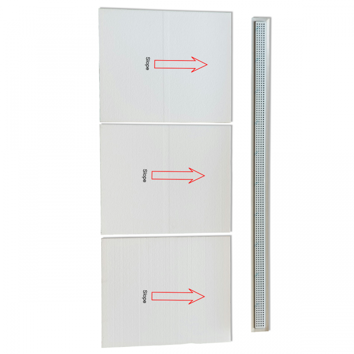 Curbless Shower Pan Tray for Linear Drains