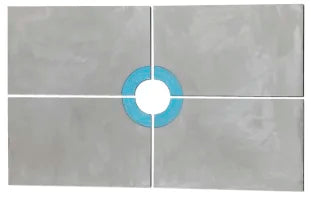 48" X 48" Curbless Shower Tray Kit With Square Drain