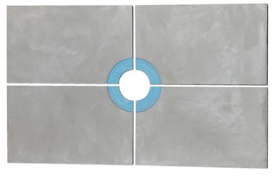 36" X 60" Curbless Shower Tray Kit With Square Drain