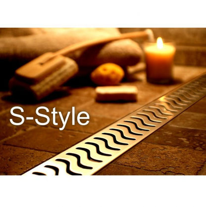 74" X 60" Offset Drain Linear Drain Shower Kit