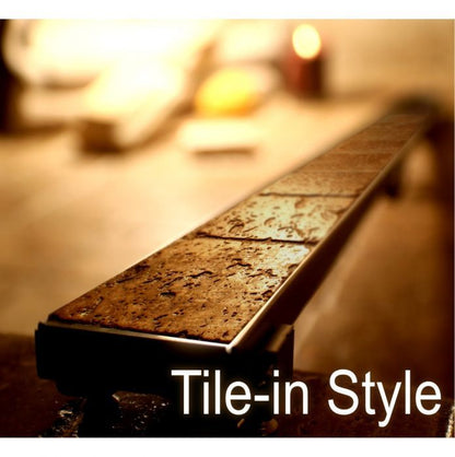 74" X 60" Offset Drain Linear Drain Shower Kit